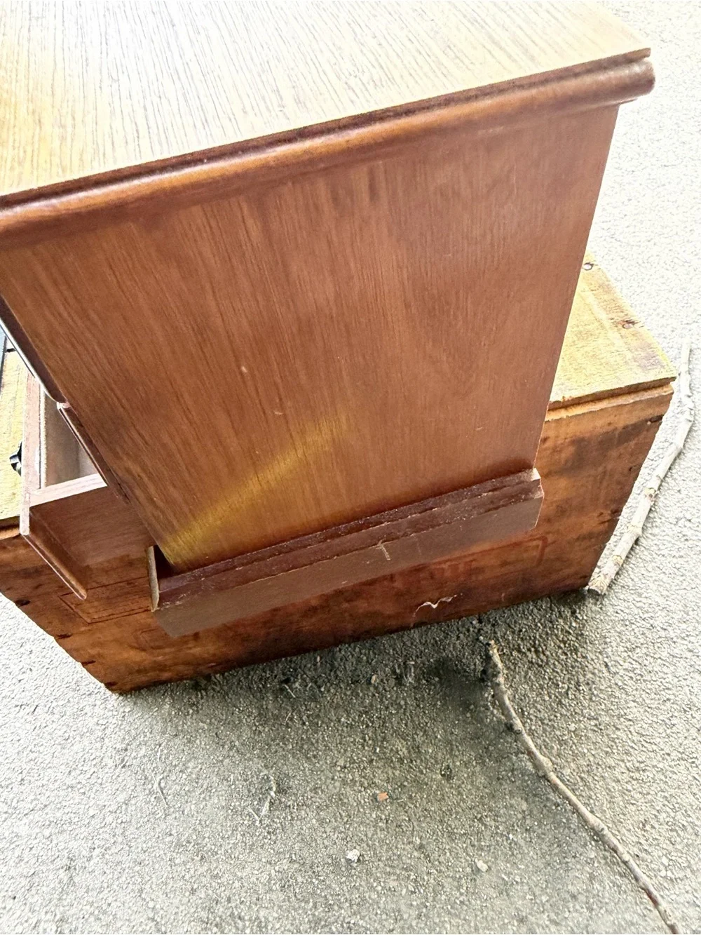 Vintage Centurion Wooden Jewelry Box Glass Lid 7 Drawer Ring Holder Organizer
